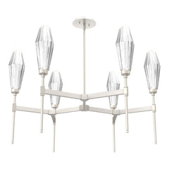 Aalto Round Belvedere Chandelier by Hammerton Studio – Single Tier in Beige Silver