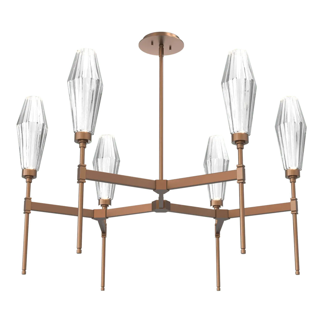 Aalto Round Belvedere Chandelier by Hammerton Studio – Single Tier in Burnished Bronze