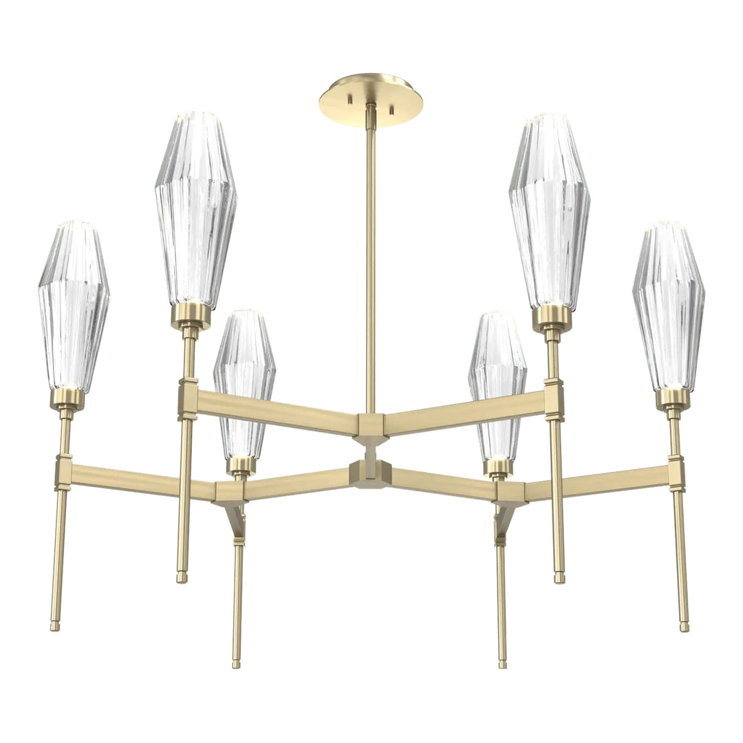 Aalto Round Belvedere Chandelier by Hammerton Studio – Single Tier in Heritage Brass