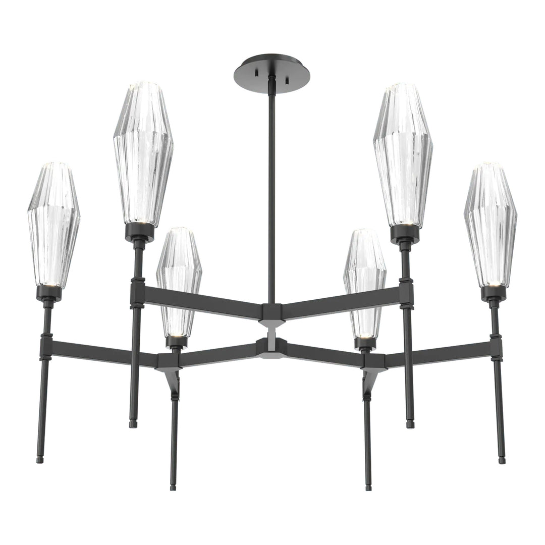 Aalto Round Belvedere Chandelier by Hammerton Studio – Single Tier in Matte Black