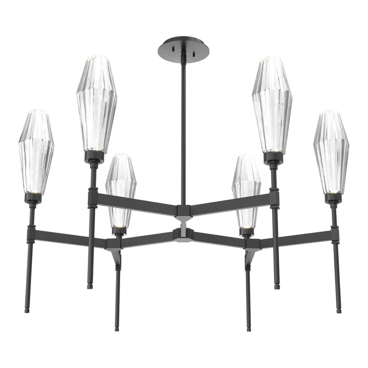 Aalto Round Belvedere Chandelier by Hammerton Studio – Single Tier in Matte Black