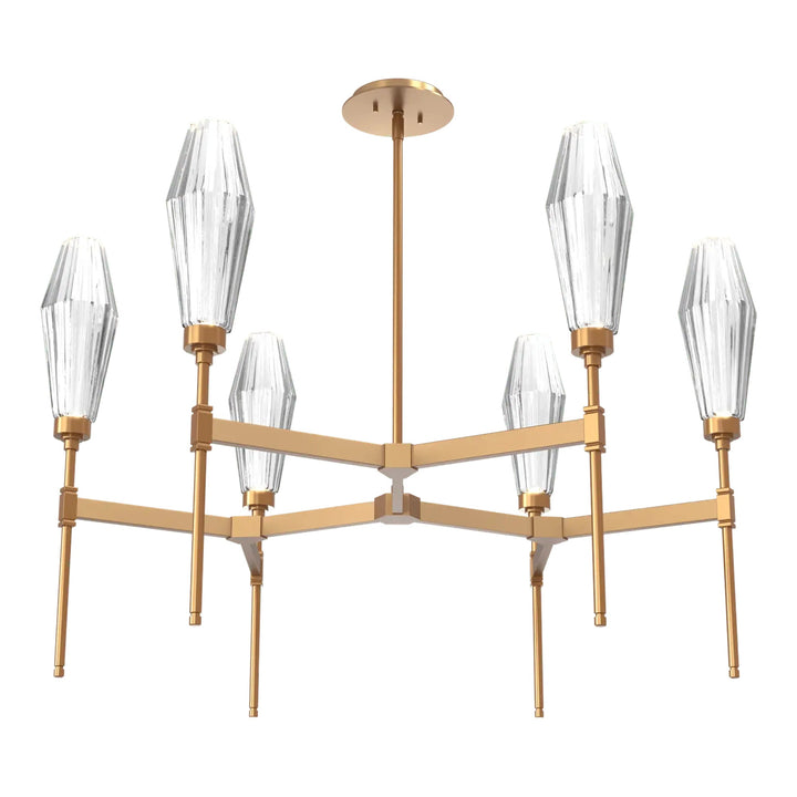 Aalto Round Belvedere Chandelier by Hammerton Studio – Single Tier in Novel Brass