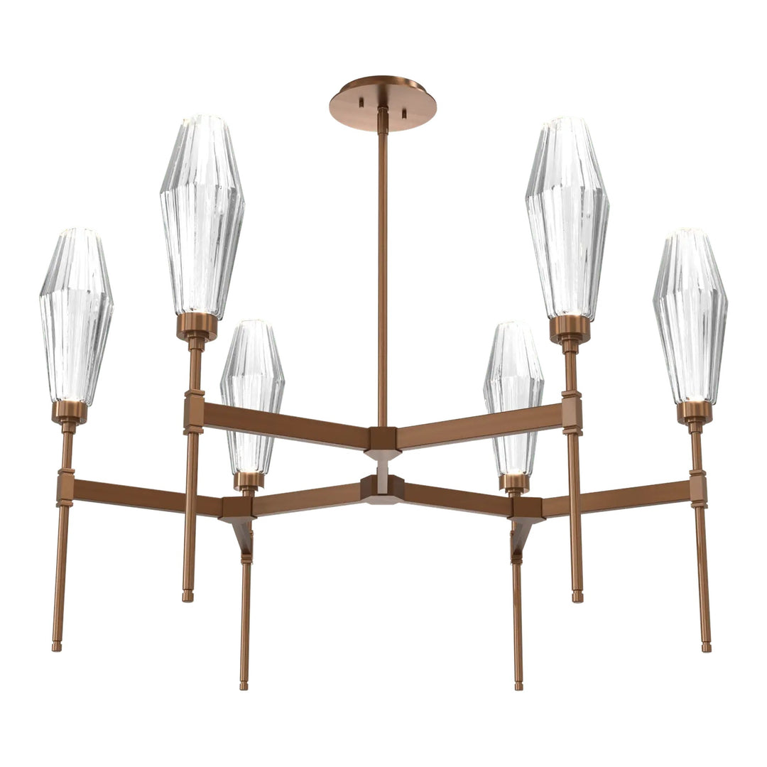 Aalto Round Belvedere Chandelier by Hammerton Studio – Single Tier in Oil-Rubbed Bronze