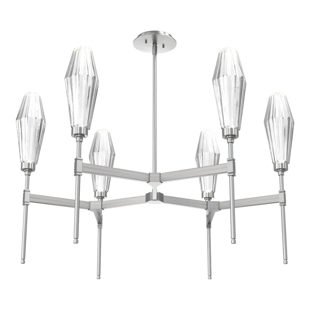 Aalto Round Belvedere Chandelier by Hammerton Studio – Single Tier in Satin Nickel