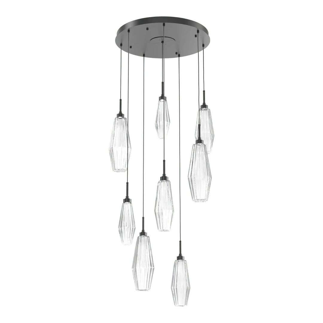 Aalto Round Pendant Chandelier by Hammerton Studio – 8 Lights in Matte Black on adjustable cord