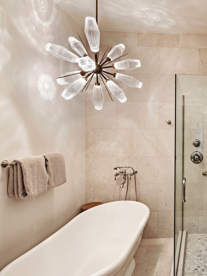 Aalto Starburst Chandelier by Hammerton Studio in a styled interior