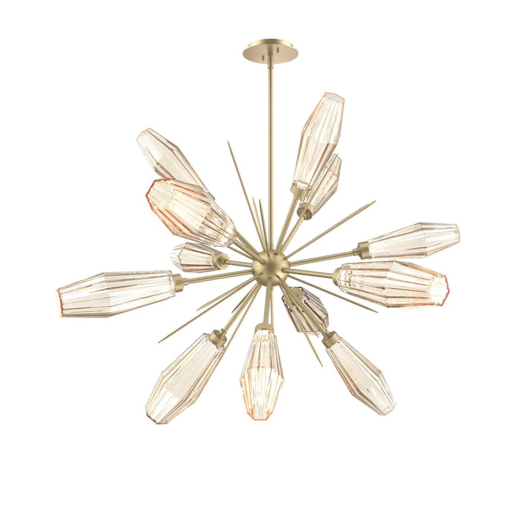 Aalto Starburst Chandelier by Hammerton Studio – Medium in Gilded Brass
