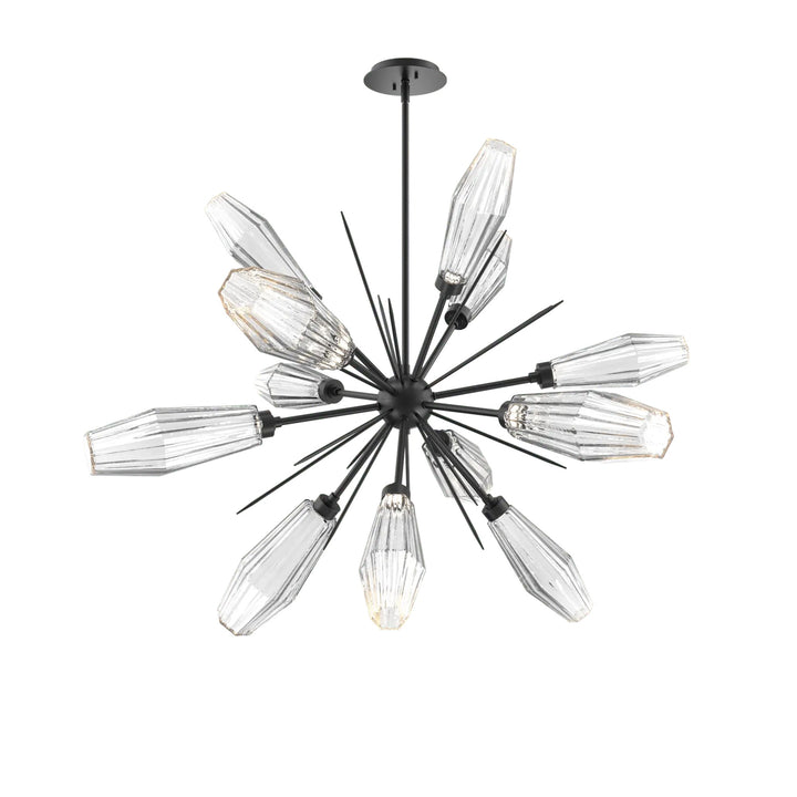 Aalto Starburst Chandelier by Hammerton Studio – Medium in Matte Black with Clear glass