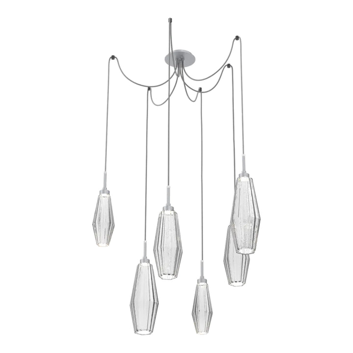 Aalto Swag Chandelier by Hammerton Studio – 6 Lights in Classic Silver on adjustable cord