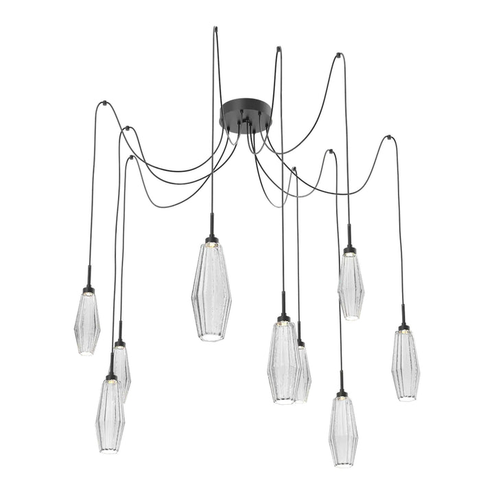 Aalto Swag Chandelier by Hammerton Studio – 9 Lights in Matte Black on adjustable cord