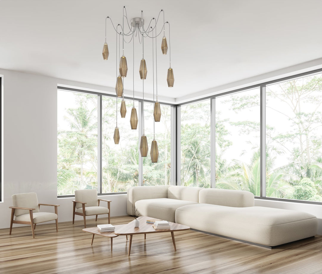 Aalto Swag Chandelier by Hammerton Studio in a styled interior