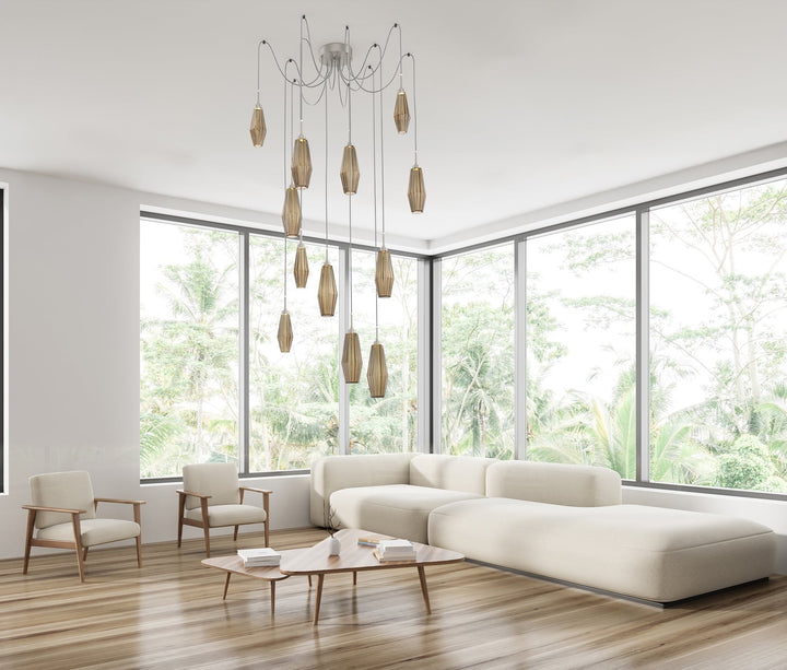 Aalto Swag Chandelier by Hammerton Studio in a styled interior