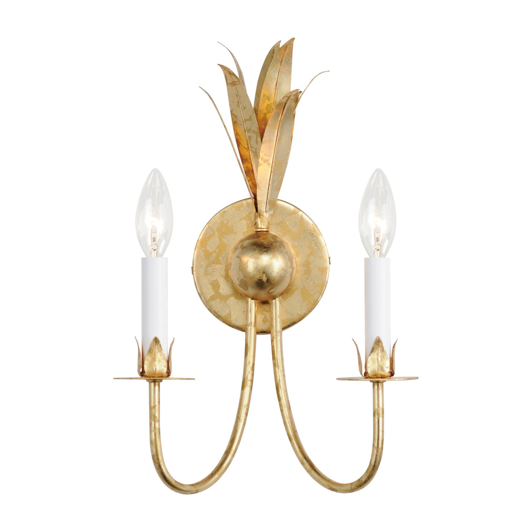 Paloma 2-Light Sconce by Studio M Lighting in Gold Leaf