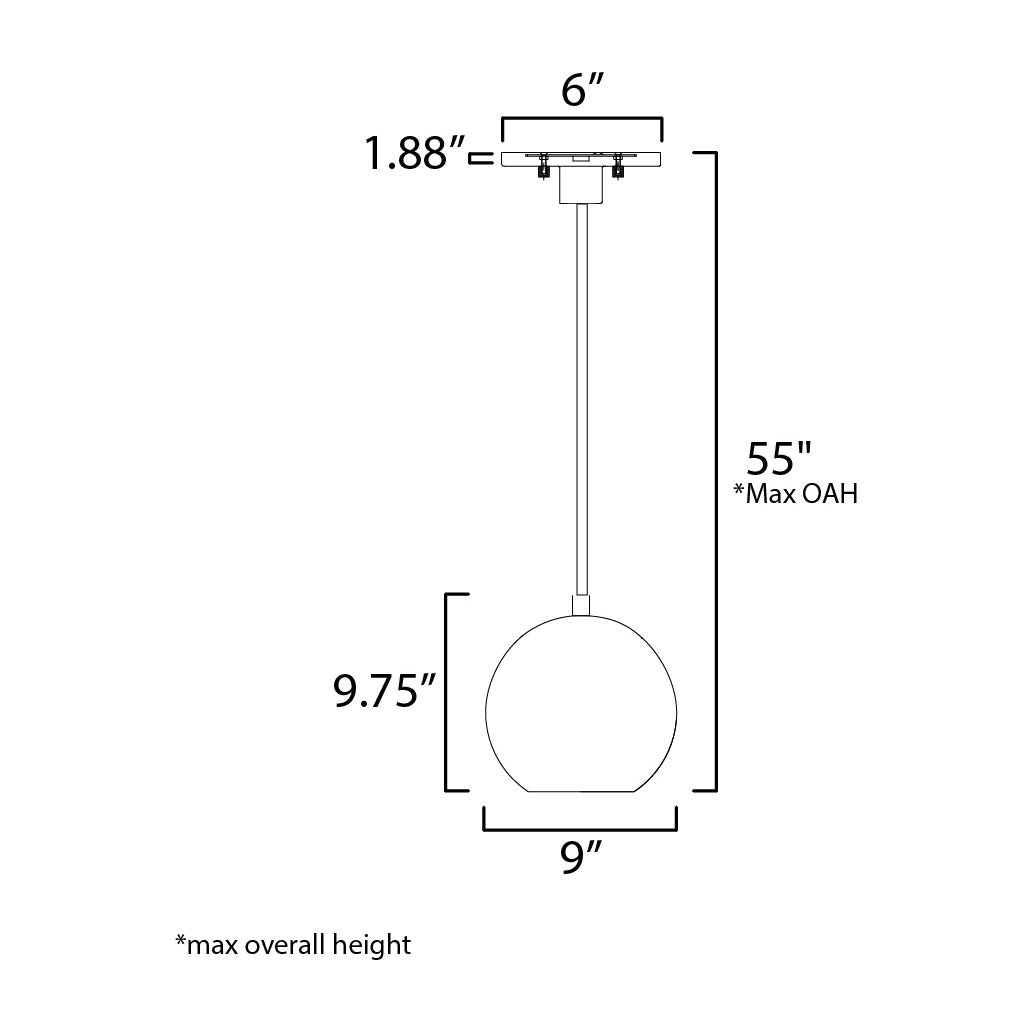 Nucleus 10 LED Pendant by Studio M Lighting – line drawing
