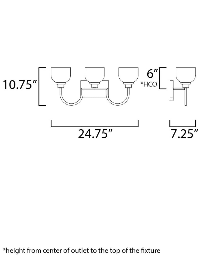 Swale 3-Light Bath Vanity by Studio M Lighting – line drawing
