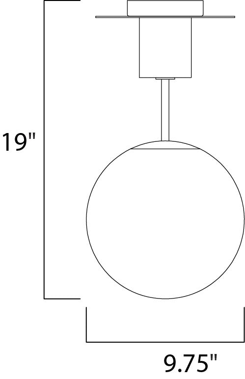 Vesper Semi-Flush by Studio M Lighting – line drawing