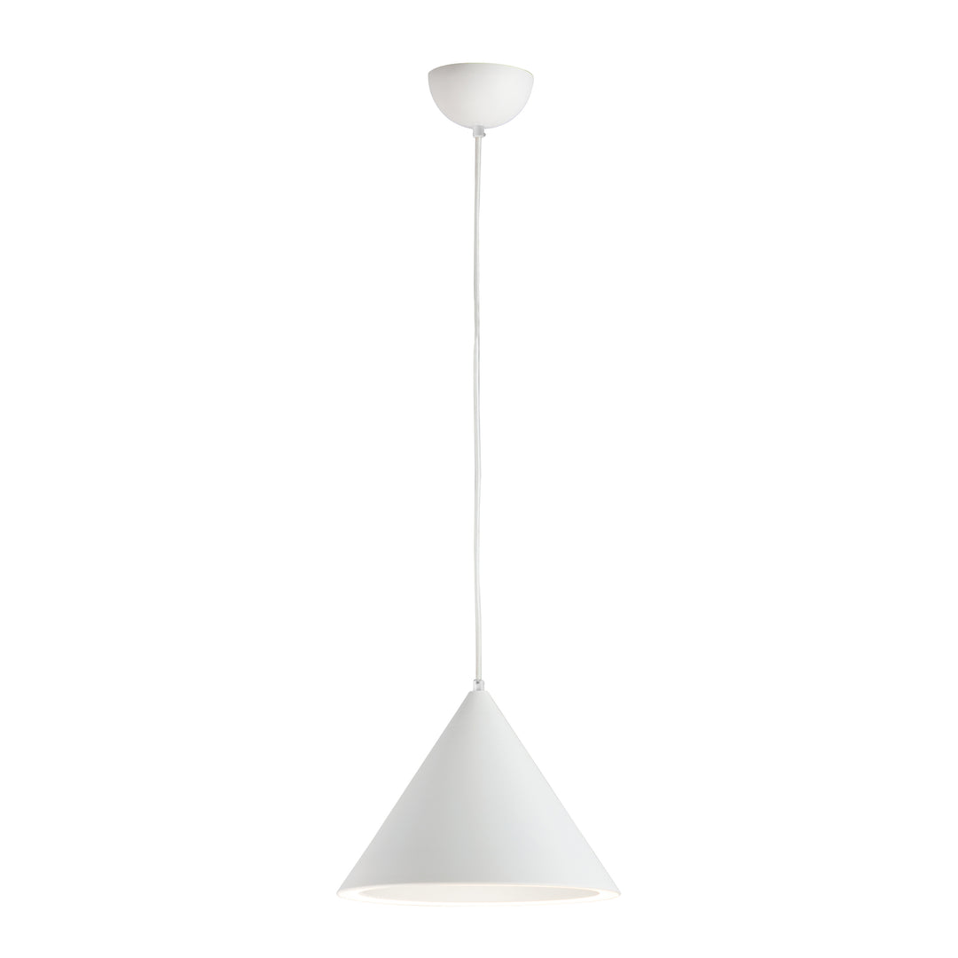 Abyss 1-Light LED Pendant (12.5" W) by ET2 Lighting in Matte White finish