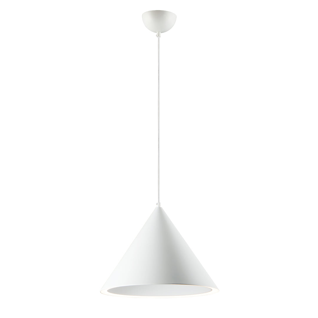 Abyss 1-Light LED Pendant (15.75" W) by ET2 Lighting in Matte White finish