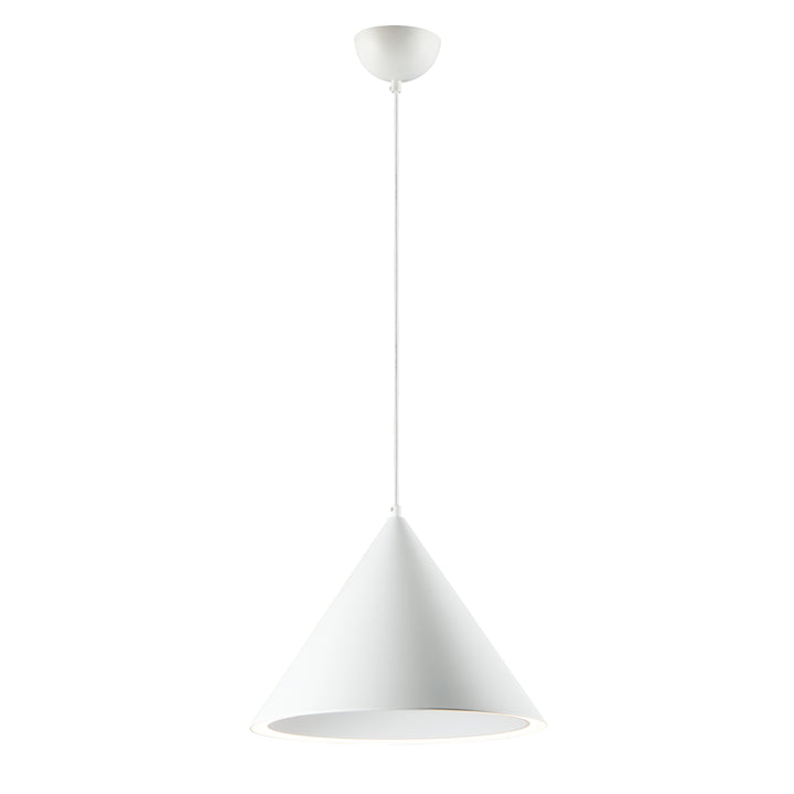 Abyss 1-Light LED Pendant (15.75" W) by ET2 Lighting in Matte White finish