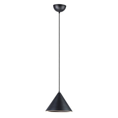 Abyss 1-Light LED Pendant (9.5" W) by ET2 Lighting in Black, front view