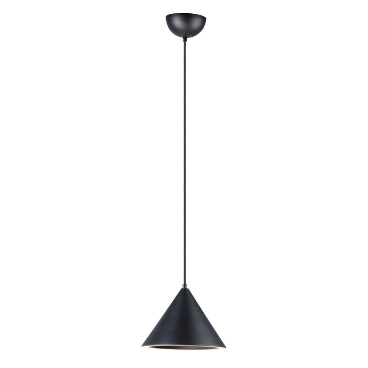 Abyss 1-Light LED Pendant (9.5" W) by ET2 Lighting in Black, front view