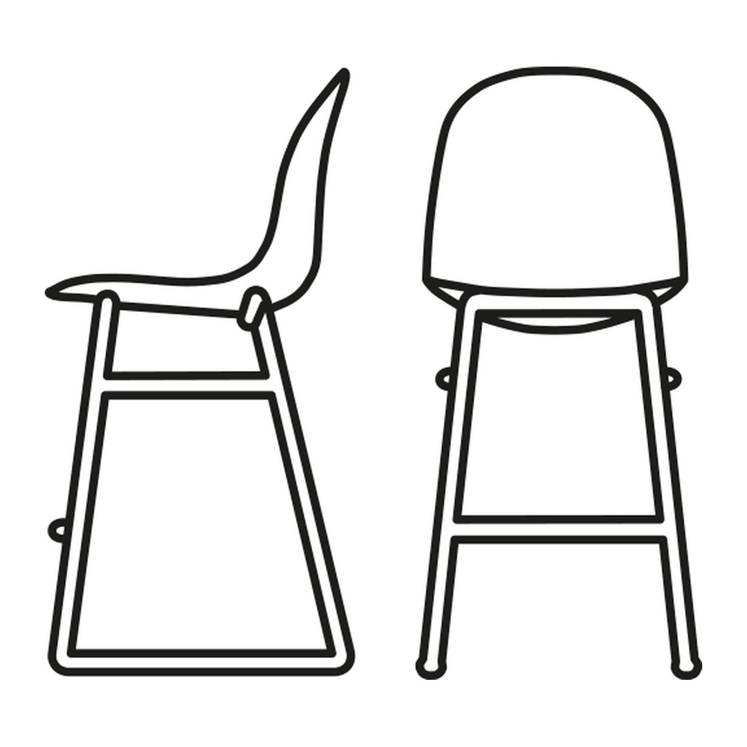 Academy Counter Stool by Connubia line drawing