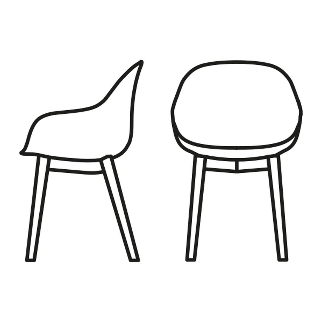 Academy Dining Armchair by Connubia finish option, white background