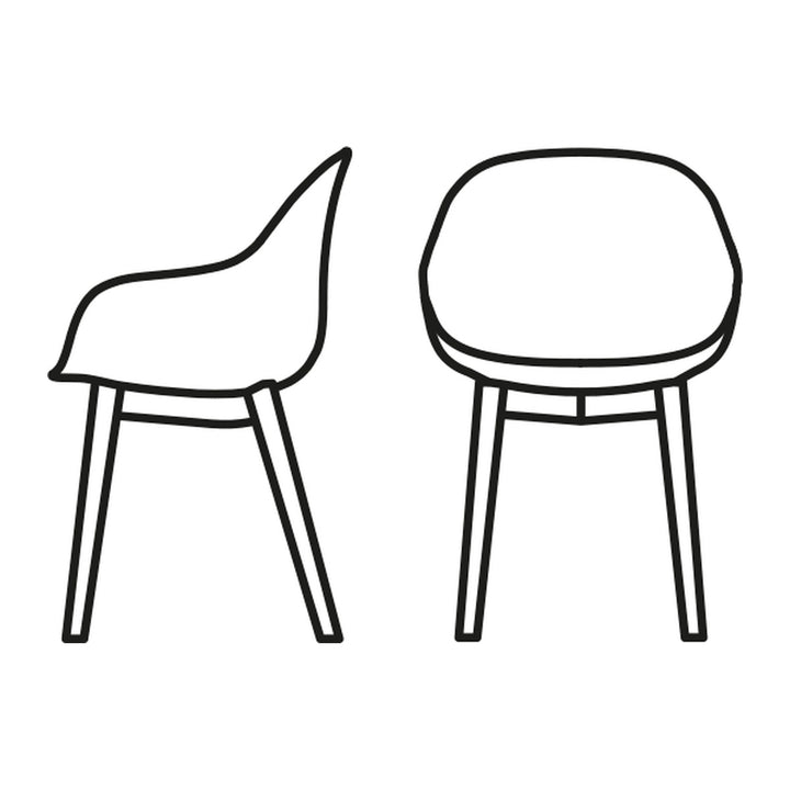 Academy Dining Armchair by Connubia finish option, white background