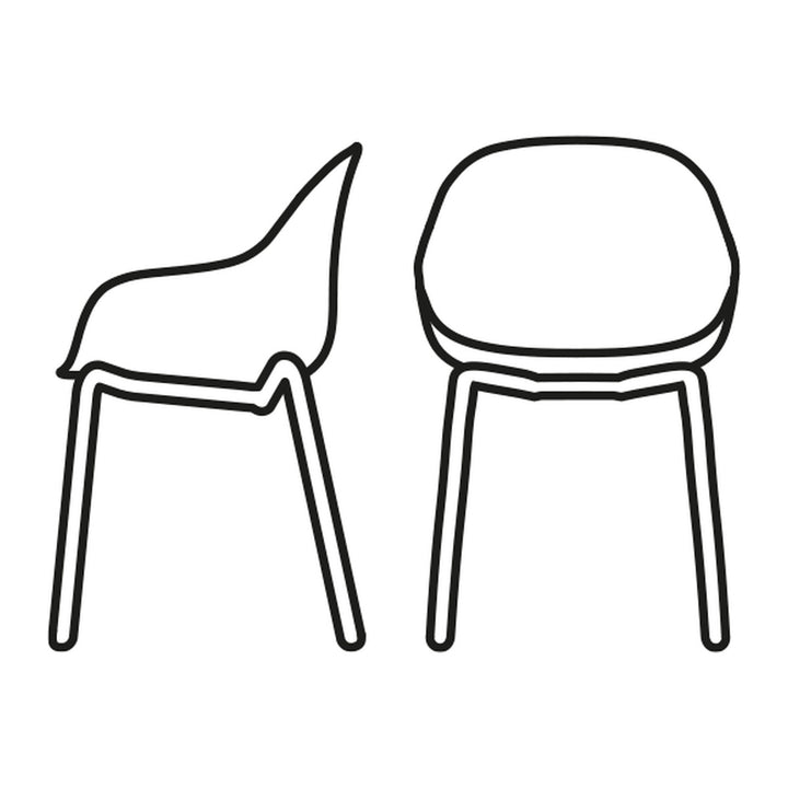 Academy Dining Armchair by Connubia finish option, white background