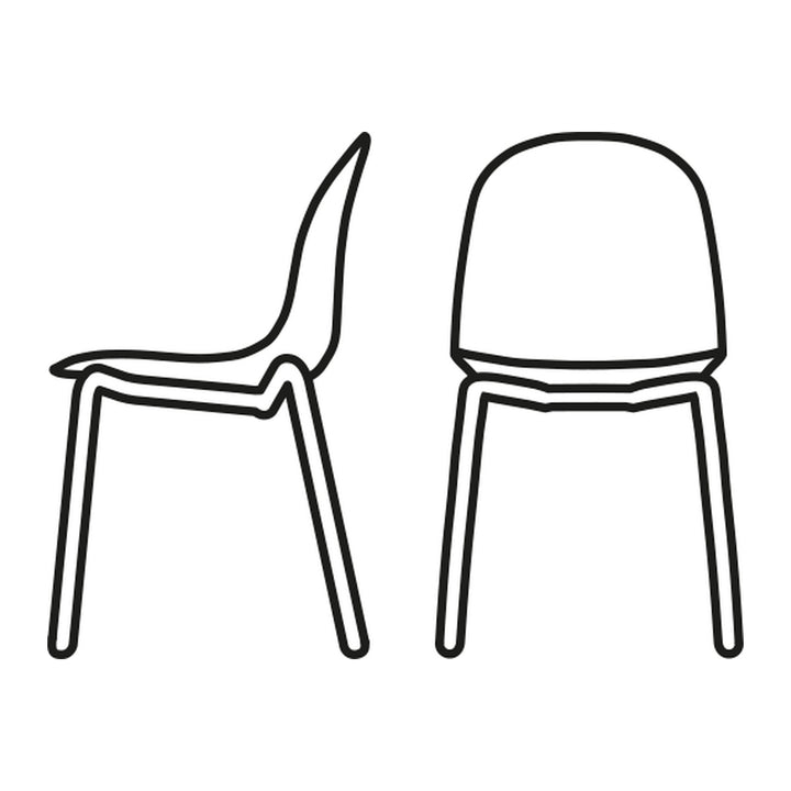 Academy Dining Chair by Connubia line drawing
