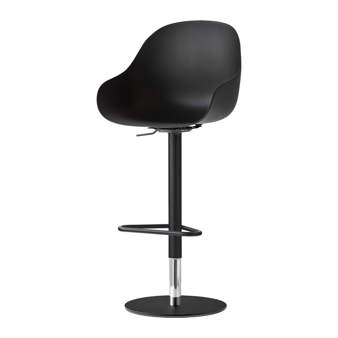 Academy Metal Adjustable Stool with Arms by Connubia, white background