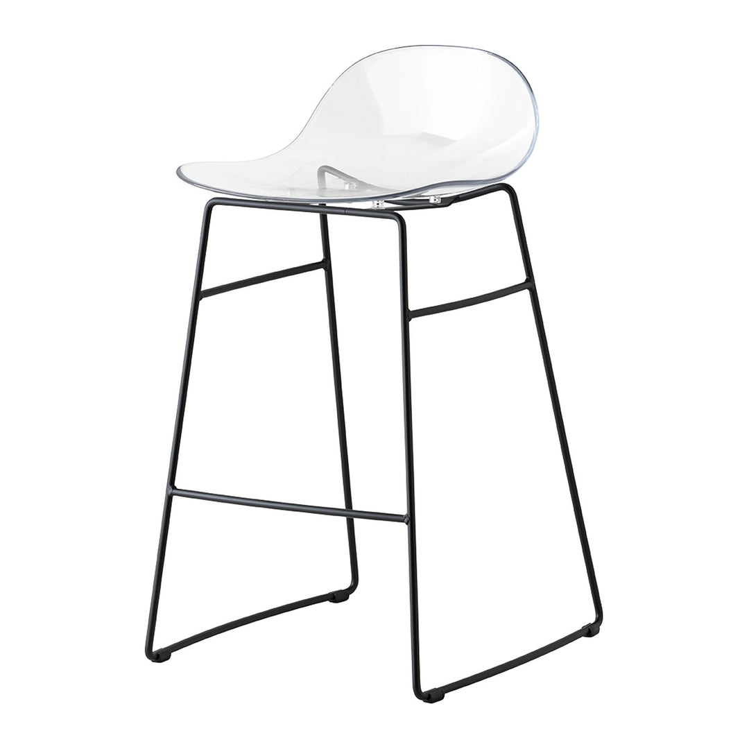 Academy Clear Metal Counter Stool by Connubia, white background
