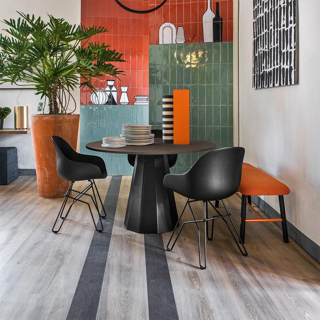 Academy Metal Dining Armchair by Connubia in a styled interior
