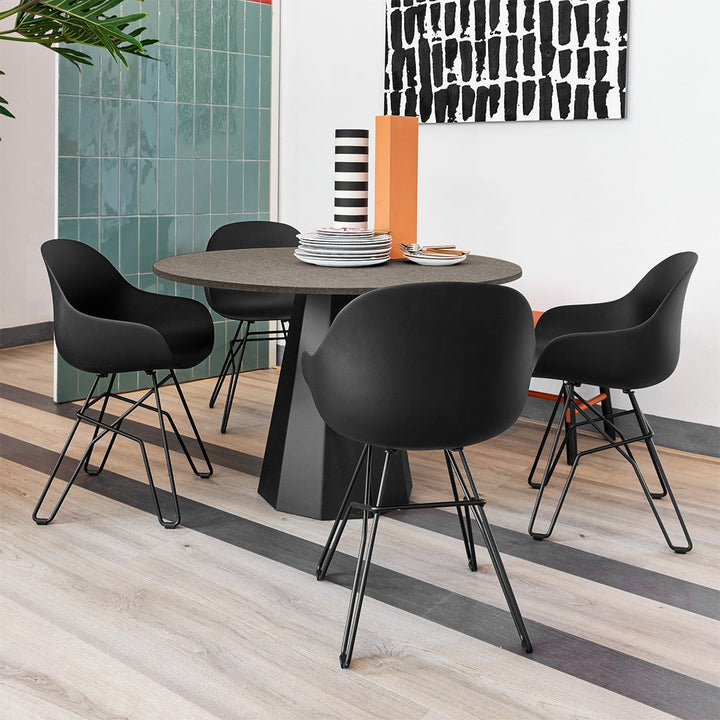 Academy Metal Dining Armchair by Connubia in a styled interior