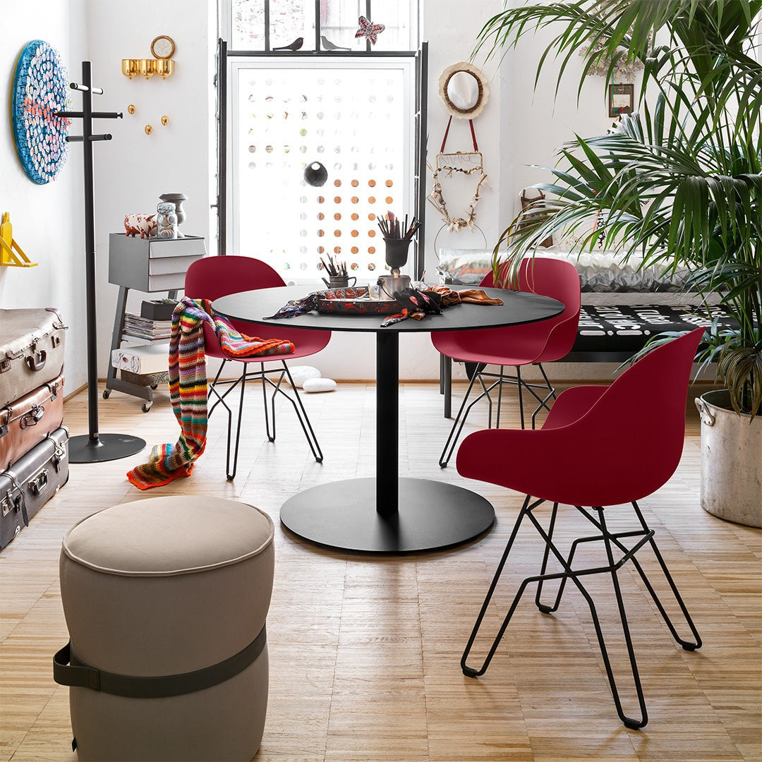 Academy Metal Dining Armchair by Connubia in a styled interior