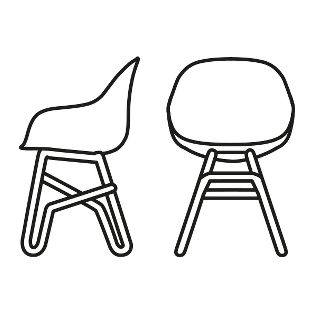 Academy Metal Dining Armchair by Connubia finish option, white background