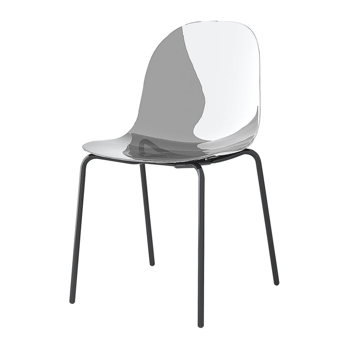 Academy Clear Metal Dining Chair by Connubia, white background