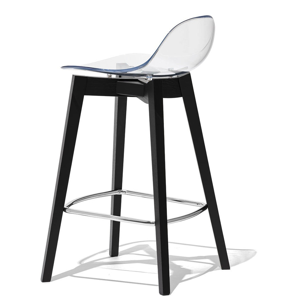 Academy Clear Wood Counter Stool by Connubia detail view