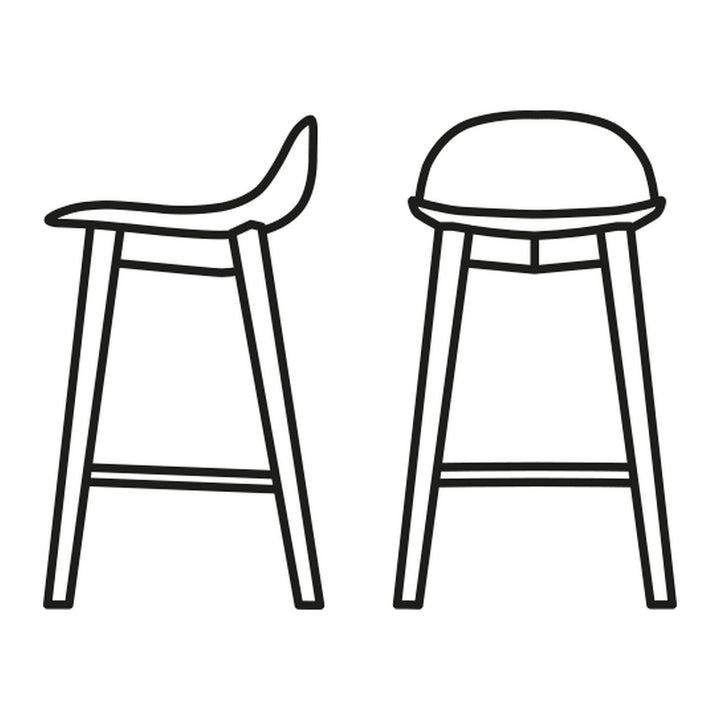 Academy Clear Wood Counter Stool by Connubia finish option, white background