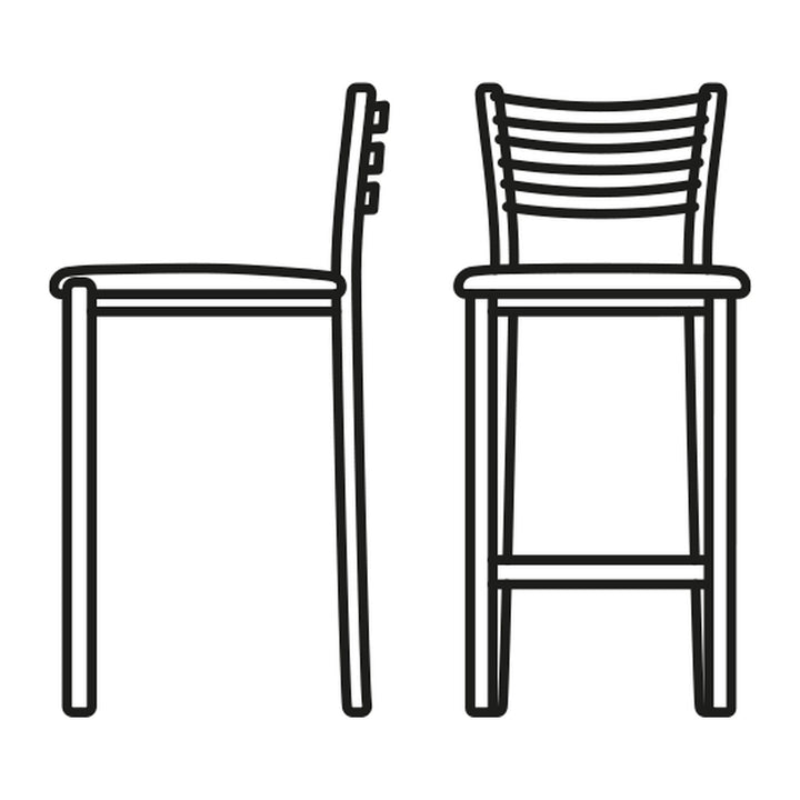 Ace Counter Stool by Connubia line drawing