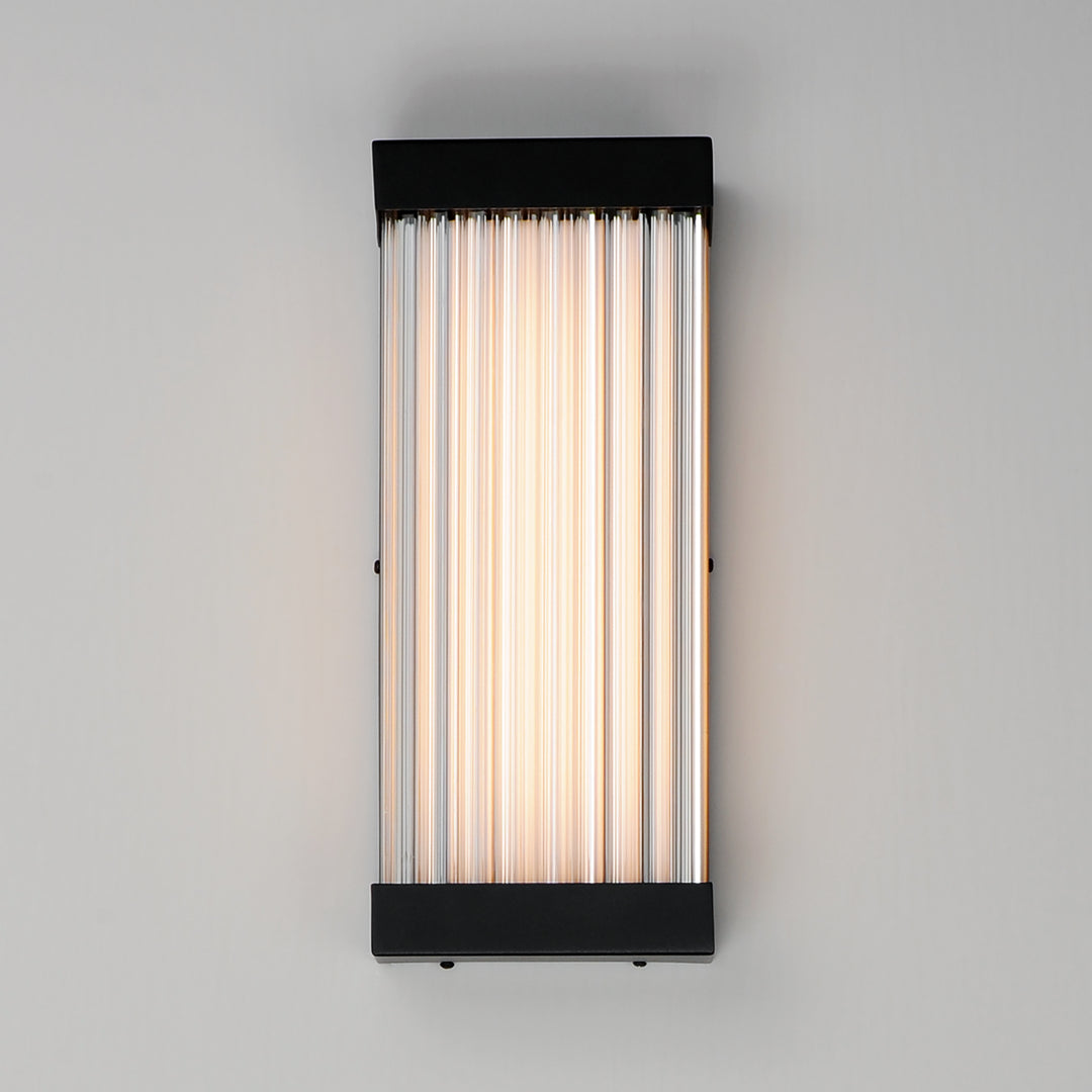 Acropolis 14" LED Outdoor Sconce by ET2 Lighting, styled view 2