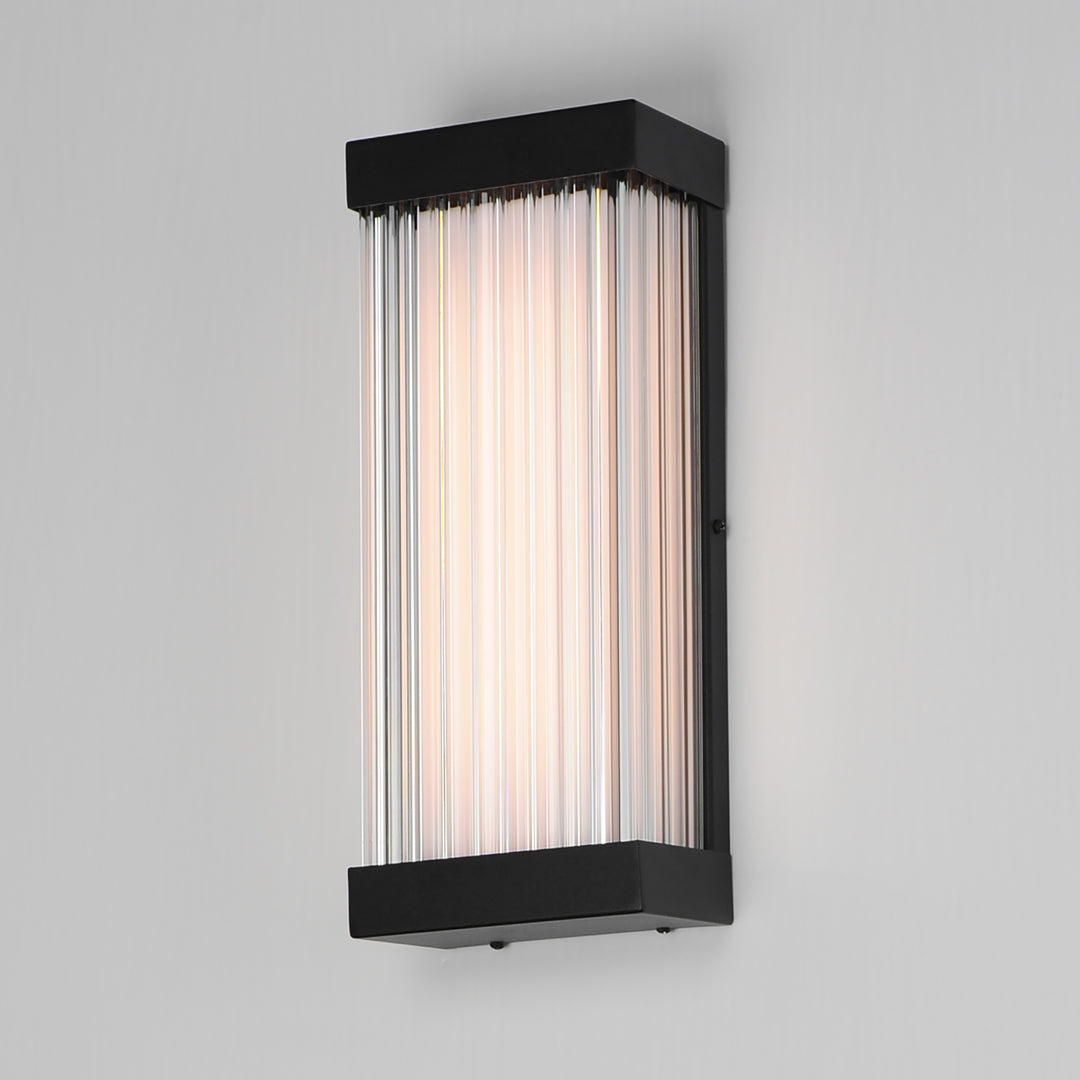 Acropolis 14" LED Outdoor Sconce by ET2 Lighting, styled view 4