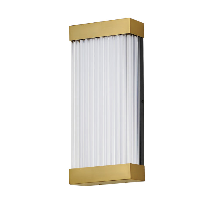 Acropolis 18" LED Outdoor Sconce by ET2 Lighting in Natural Aged Brass finish