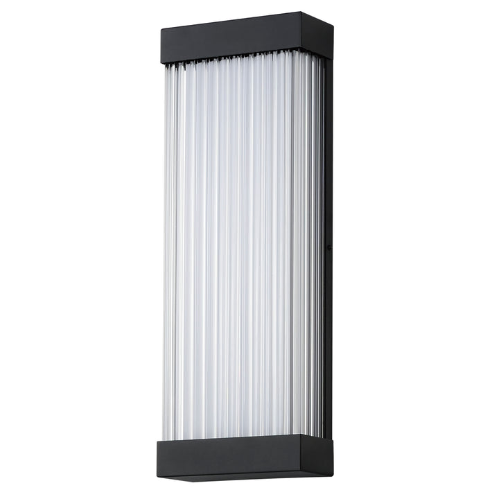 Acropolis 22" LED Outdoor Sconce by ET2 Lighting in Black, front view
