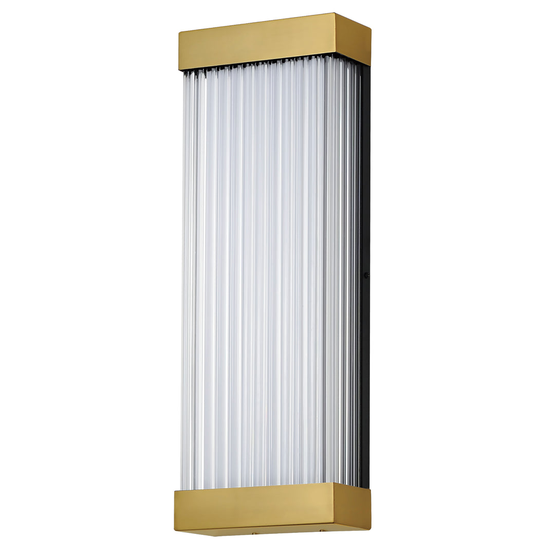 Acropolis 22" LED Outdoor Sconce by ET2 Lighting in Natural Aged Brass finish