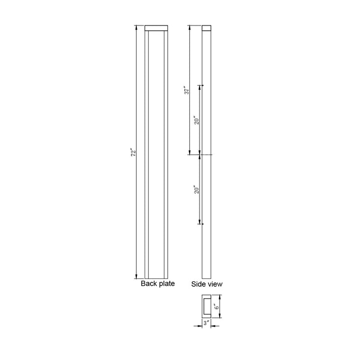 Liquid 72 LED Outdoor Wall Sconce by Studio M Lighting – line drawing