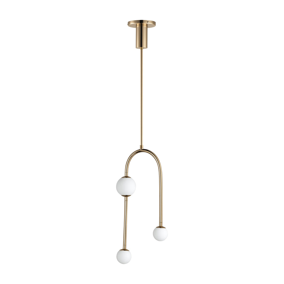 Alina 3-Light LED Pendant by Studio M Lighting in French Gold