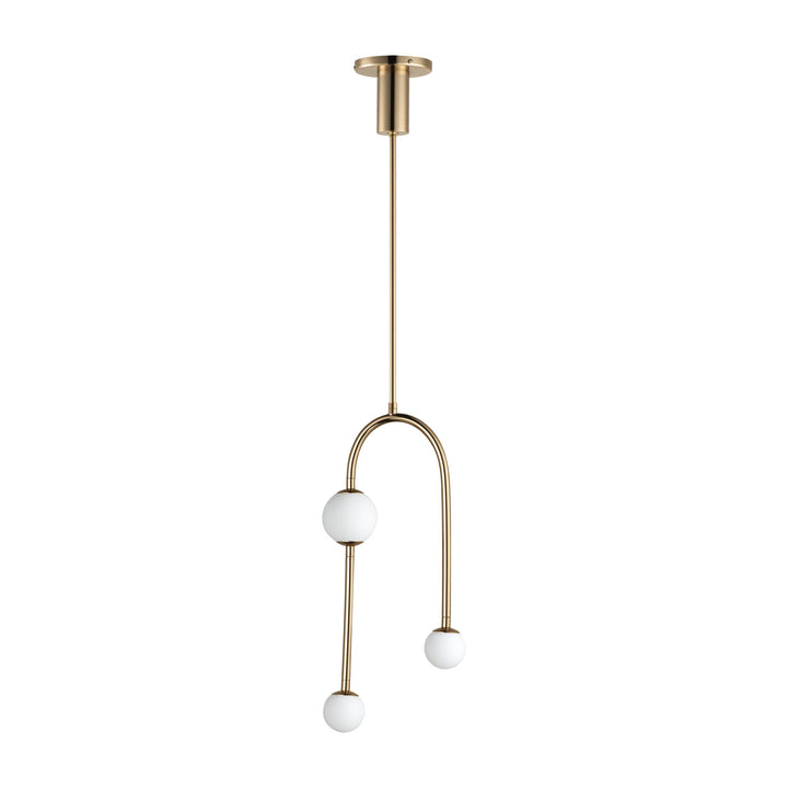 Alina 3-Light LED Pendant by Studio M Lighting in French Gold