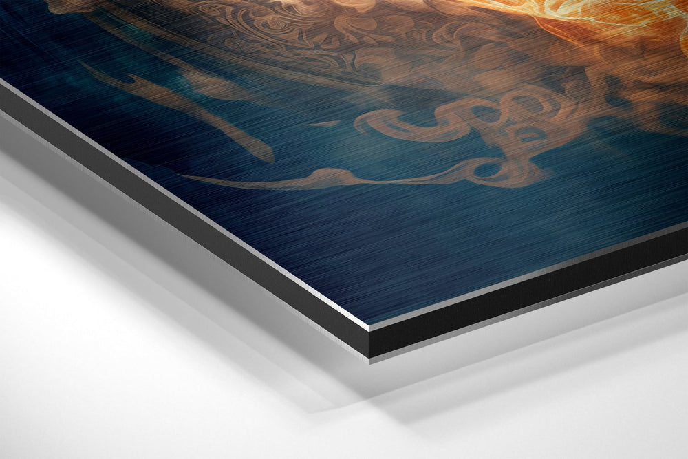 Furious Tiger Brushed Aluminum Dibond Wall Art.