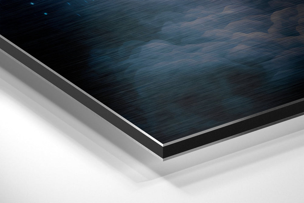 Man  Brushed Aluminum Dibond Wall Art.